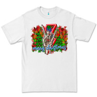White punk rock Merry Christmas Premium Tee - CowhideDigitalArt