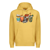 Antique Gold alaskan husky dog coffee cups Premium Hoodie - texasbilliewilder