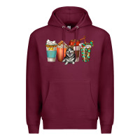 Burgundy alaskan husky dog coffee cups Premium Hoodie - texasbilliewilder