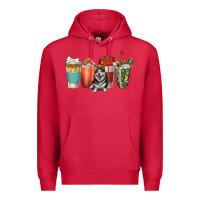 Cardinal alaskan husky dog coffee cups Premium Hoodie - texasbilliewilder