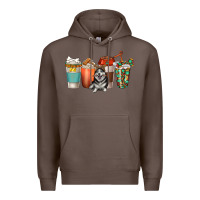 Coffee alaskan husky dog coffee cups Premium Hoodie - texasbilliewilder