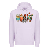 Lilac alaskan husky dog coffee cups Premium Hoodie - texasbilliewilder