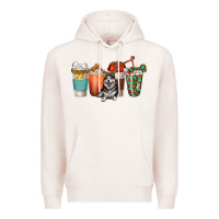 Pale Pink alaskan husky dog coffee cups Premium Hoodie - texasbilliewilder