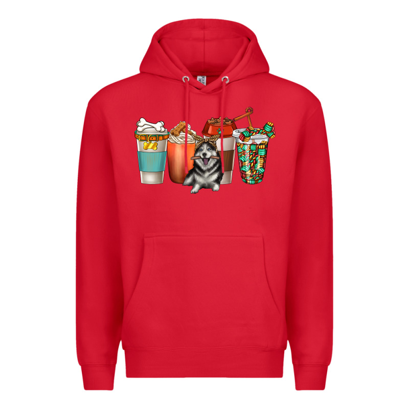 Alaskan Husky Dog Coffee Cups Premium Hoodie by texasbilliewilder | Teevron
