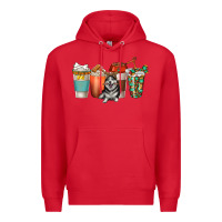 Red alaskan husky dog coffee cups Premium Hoodie - texasbilliewilder