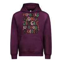 Mauve Wine my bells don't jingle without coffee Urban Hoodie - MaliasSmallBusiness