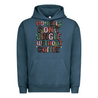 Pigment Midnight Navy my bells don't jingle without coffee Urban Hoodie - MaliasSmallBusiness