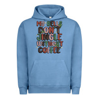 Pigment Pebble Blue my bells don't jingle without coffee Urban Hoodie - MaliasSmallBusiness