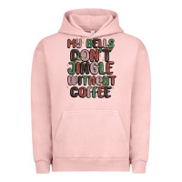 Pigment Salmon my bells don't jingle without coffee Urban Hoodie - MaliasSmallBusiness