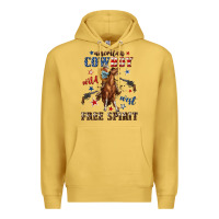Antique Gold american cowboy wild west free spirit Premium Hoodie - texasbilliewilder