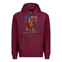 Burgundy american cowboy wild west free spirit Premium Hoodie - texasbilliewilder
