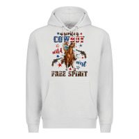 Dove Grey american cowboy wild west free spirit Premium Hoodie - texasbilliewilder