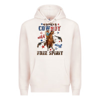 Pale Pink american cowboy wild west free spirit Premium Hoodie - texasbilliewilder