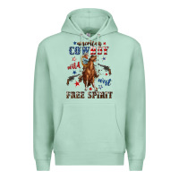 Seafoam american cowboy wild west free spirit Premium Hoodie - texasbilliewilder