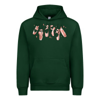 Forest Green ballerina ballet shoes Urban Hoodie - MaliasSmallBusiness