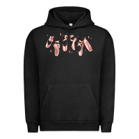 Pigment Black ballerina ballet shoes Urban Hoodie - MaliasSmallBusiness