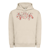 Pigment French Oak ballerina ballet shoes Urban Hoodie - MaliasSmallBusiness