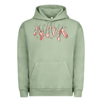 Pigment Oil Green ballerina ballet shoes Urban Hoodie - MaliasSmallBusiness