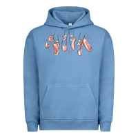 Pigment Pebble Blue ballerina ballet shoes Urban Hoodie - MaliasSmallBusiness