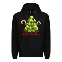 Black Merry Christmas Tennis Premium Hoodie - RanaPortraitStore