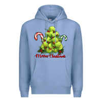 Colony Blue Merry Christmas Tennis Premium Hoodie - RanaPortraitStore