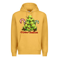 Mustard Merry Christmas Tennis Premium Hoodie - RanaPortraitStore