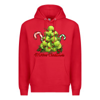 Red Merry Christmas Tennis Premium Hoodie - RanaPortraitStore
