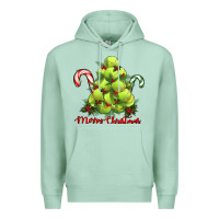 Seafoam Merry Christmas Tennis Premium Hoodie - RanaPortraitStore
