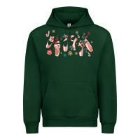 Forest Green christmas ballerina shoes Urban Hoodie - MaliasSmallBusiness