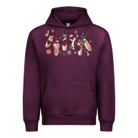 Mauve Wine christmas ballerina shoes Urban Hoodie - MaliasSmallBusiness