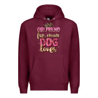 Burgundy girlfriend  fur mom dog lover Premium Hoodie - Zillion Design Studio