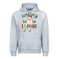 Heather Grey fa la la llama Urban Hoodie - MaliasSmallBusiness