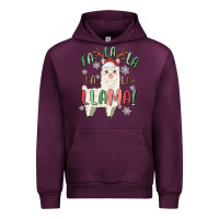 Mauve Wine fa la la llama Urban Hoodie - MaliasSmallBusiness