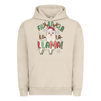 Pigment French Oak fa la la llama Urban Hoodie - MaliasSmallBusiness