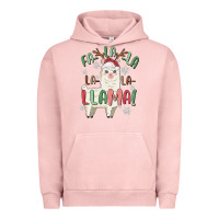 Pigment Salmon fa la la llama Urban Hoodie - MaliasSmallBusiness