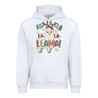 White fa la la llama Urban Hoodie - MaliasSmallBusiness