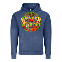 Vintage Denim race coach  with leopard and peace hand Vintage Hoodie - AdoDesignShop