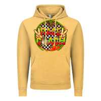 Vintage Mustard race coach  with leopard and peace hand Vintage Hoodie - AdoDesignShop