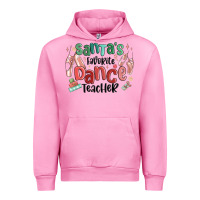 Fuchsia Pink santa's favorite dance teacher Urban Hoodie - MaliasSmallBusiness