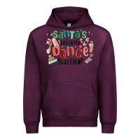 Mauve Wine santa's favorite dance teacher Urban Hoodie - MaliasSmallBusiness