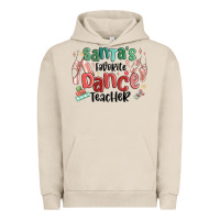 Pigment French Oak santa's favorite dance teacher Urban Hoodie - MaliasSmallBusiness