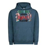 Pigment Midnight Navy santa's favorite dance teacher Urban Hoodie - MaliasSmallBusiness