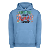 Pigment Pebble Blue santa's favorite dance teacher Urban Hoodie - MaliasSmallBusiness