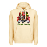 Pina Colada Merry Christmas Farm Truck With Baby Cow Premium Hoodie - RanaPortraitStore