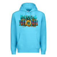 Ocean Blue blessed mimi Premium Hoodie - Zillion Design Studio
