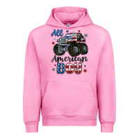Fuchsia Pink all american boy Urban Hoodie - MaliasSmallBusiness