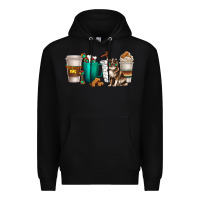 Black australian shepherd dog coffee cups Premium Hoodie - texasbilliewilder