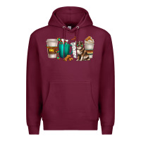 Burgundy australian shepherd dog coffee cups Premium Hoodie - texasbilliewilder