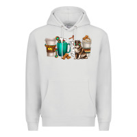 Dove Grey australian shepherd dog coffee cups Premium Hoodie - texasbilliewilder