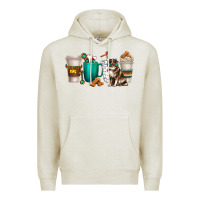 Oatmeal Heather australian shepherd dog coffee cups Premium Hoodie - texasbilliewilder